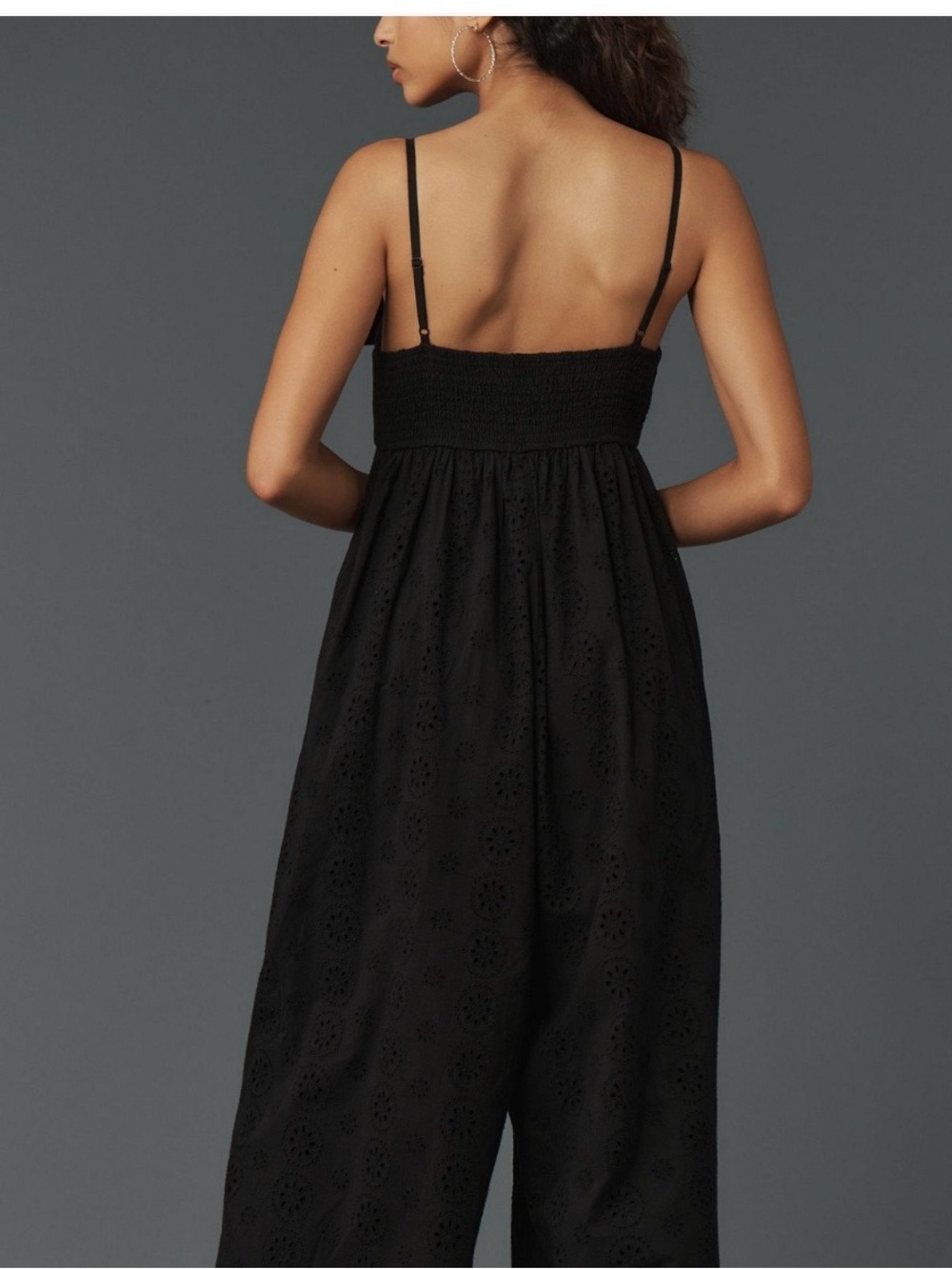 Anthropologie Elegant Black One-Shoulder Palazzo - One Piece with Bow,size XS - Picture 2 of 15